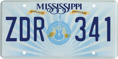 MS license plate ZDR341