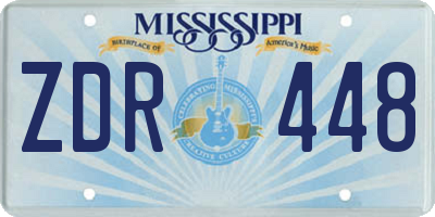 MS license plate ZDR448