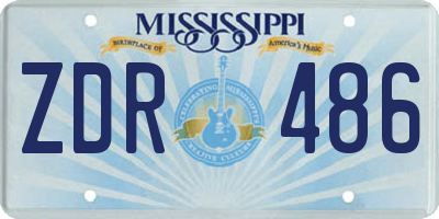MS license plate ZDR486
