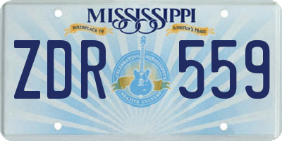 MS license plate ZDR559