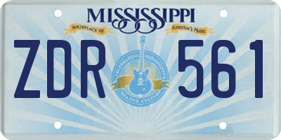 MS license plate ZDR561