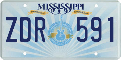 MS license plate ZDR591