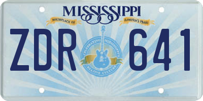 MS license plate ZDR641