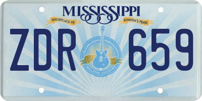MS license plate ZDR659