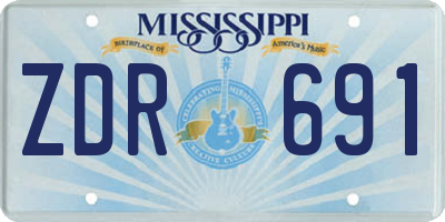 MS license plate ZDR691