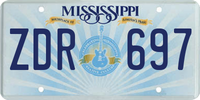 MS license plate ZDR697