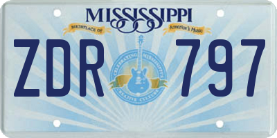 MS license plate ZDR797