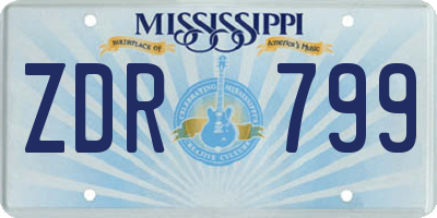 MS license plate ZDR799
