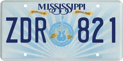 MS license plate ZDR821
