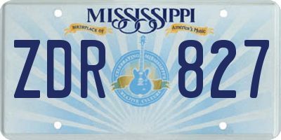 MS license plate ZDR827