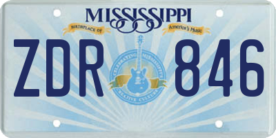 MS license plate ZDR846