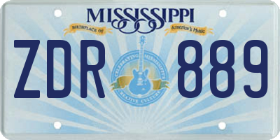 MS license plate ZDR889