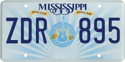 MS license plate ZDR895