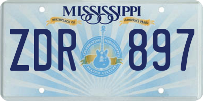 MS license plate ZDR897