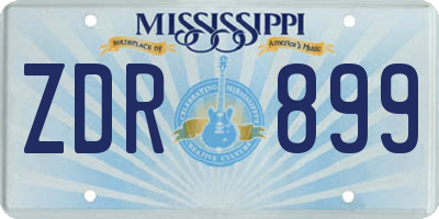 MS license plate ZDR899