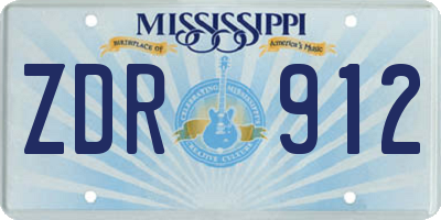 MS license plate ZDR912
