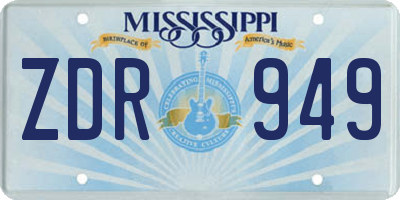 MS license plate ZDR949