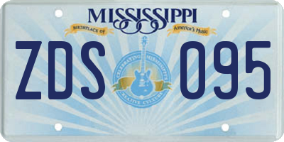 MS license plate ZDS095