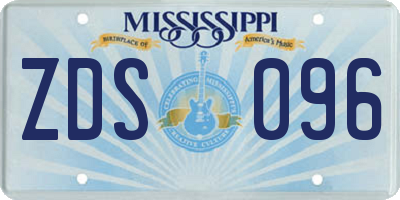 MS license plate ZDS096