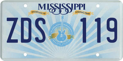 MS license plate ZDS119