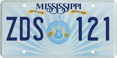 MS license plate ZDS121