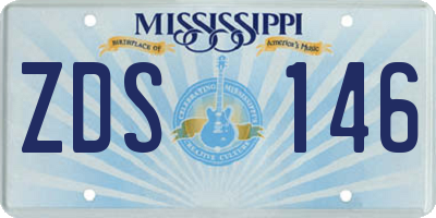 MS license plate ZDS146