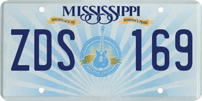 MS license plate ZDS169