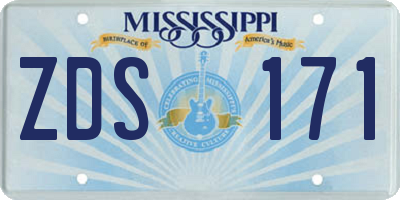 MS license plate ZDS171