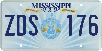 MS license plate ZDS176