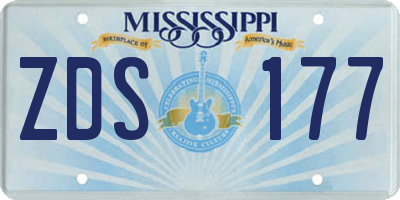 MS license plate ZDS177