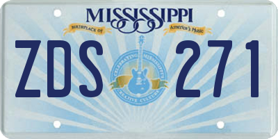 MS license plate ZDS271