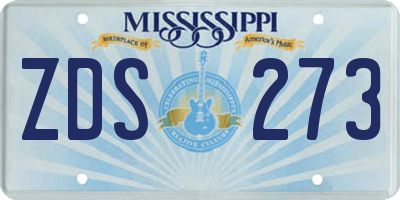 MS license plate ZDS273