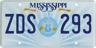 MS license plate ZDS293