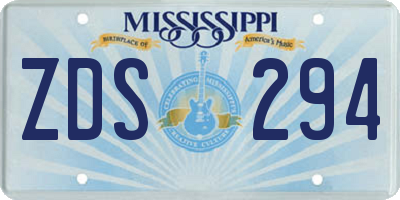 MS license plate ZDS294