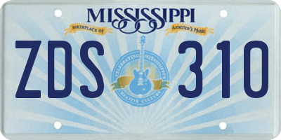 MS license plate ZDS310