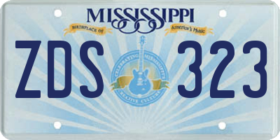 MS license plate ZDS323
