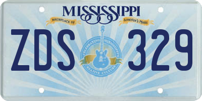 MS license plate ZDS329