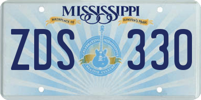 MS license plate ZDS330