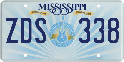 MS license plate ZDS338
