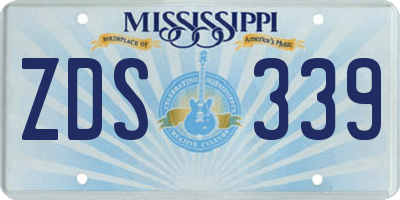 MS license plate ZDS339