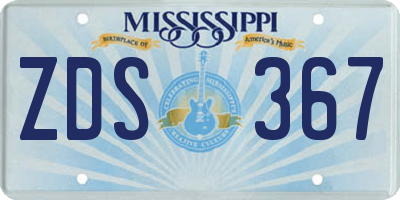 MS license plate ZDS367