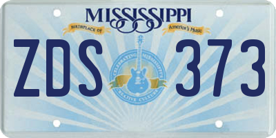 MS license plate ZDS373