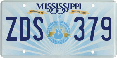 MS license plate ZDS379