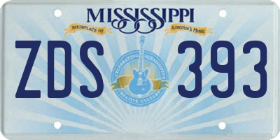 MS license plate ZDS393