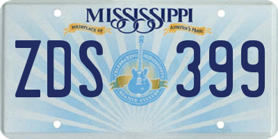 MS license plate ZDS399