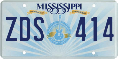 MS license plate ZDS414