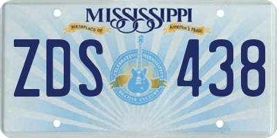 MS license plate ZDS438