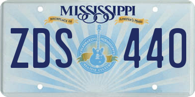 MS license plate ZDS440