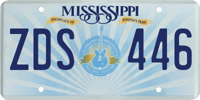 MS license plate ZDS446