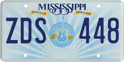 MS license plate ZDS448